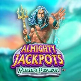 Almighty Jackpots – Realm of Poseidon casino game by Novomatic – featured logo at King Hills Casino